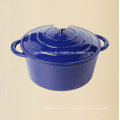 Casserole en fonte d&#39;émaillage ronde avec boutons de fonte 24cm